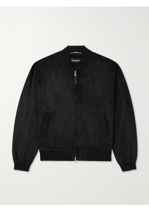 Dolce&Gabbana - Suede Bomber Jacket - Men - Black - IT 46
