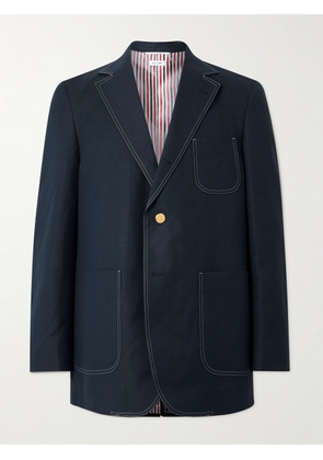 Thom Browne - Cotton and Linen-Blend Blazer - Men - Blue - 1
