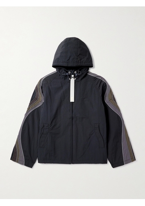 ERL - Ufo Striped Shell Hooded Jacket - Men - Black - S