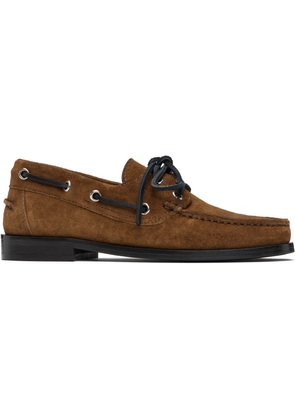 Aeyde Tan Harris Suede Boat Shoes