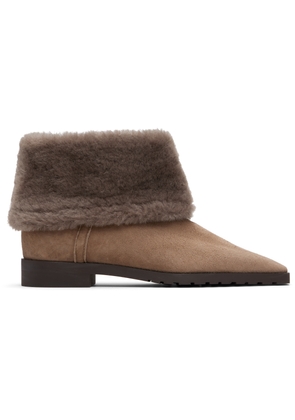 TOTEME Beige Fold-Down Shearling Boots