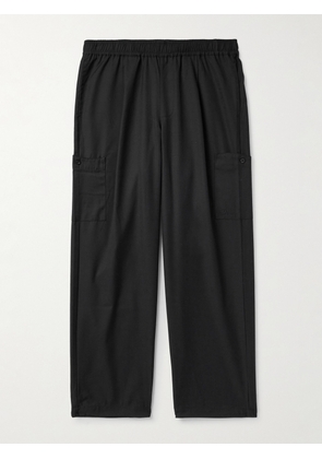 DIME - Wide-Leg Pleated Twill Cargo Trousers - Men - Black - XS