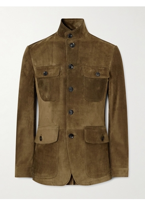 TOM FORD - Suede Field Jacket - Men - Brown - IT 46