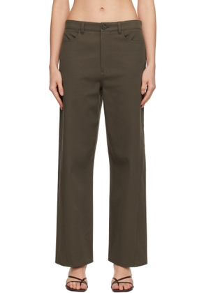 TOTEME Brown Relaxed Twisted Trousers