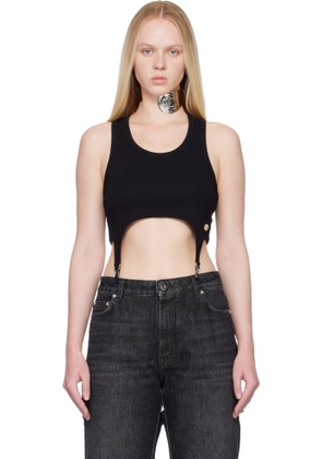 Jean Paul Gaultier Black 'The Garter Bra' Tank Top