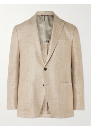 Canali - Wool, Silk and Linen-Blend Blazer - Men - Neutrals - IT 46