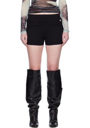 Jean Paul Gaultier Black 'The Garter Mini' Shorts