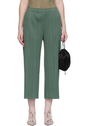 PLEATS PLEASE ISSEY MIYAKE Green Monthly Colors June Trousers