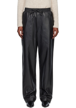 Isabel Marant Etoile Black Nereane Faux-Leather Trousers