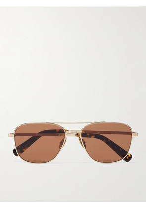 Garrett Leight California Optical - El Capitan Aviator-Style Gold-Tone Sunglasses - Men - Gold