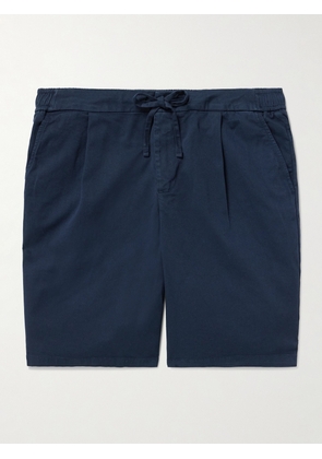 Frescobol Carioca - Rui Straight-Leg Cotton-Blend Twill Drawstring Shorts - Men - Blue - UK/US 28