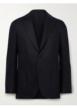 De Petrillo - Unstructured Wool-Blend Twill Suit Jacket - Men - Blue - IT 46