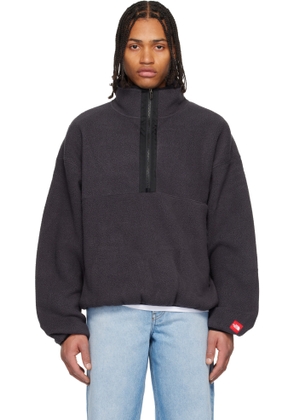 The North Face Gray TNF Red Box 1/2 Zip Fleece Jacket