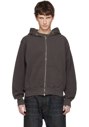 Les Tien Gray Heavyweight Zip Hoodie