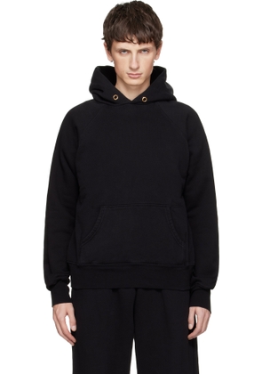 Les Tien Black Heavyweight Classic Raglan Hoodie