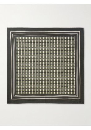 Mr P. - Printed Cotton and Silk-Blend Bandana - Men - Green