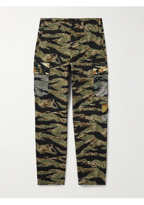 Givenchy - Wide-Leg Camouflage-Print Cotton-Canvas Cargo Trousers - Men - Green - IT 44