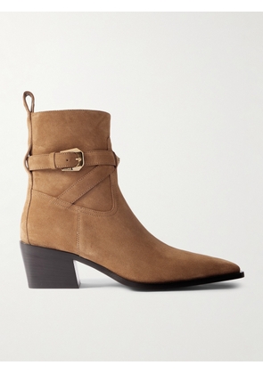 Versace - Angelo Embellished Suede Boots - Men - Brown - EU 40