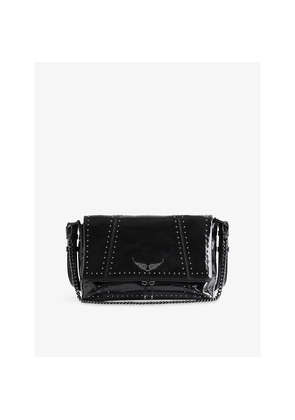 Womens Zadig&Voltaire Rocky II Patent-Leather Shoulder Bag