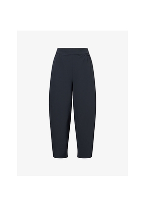 Womens Nike Barrel-Leg High-Rise Stretch-Woven Trousers