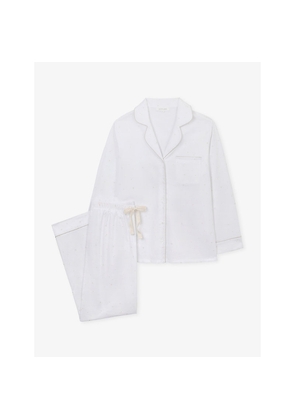 Womens The White Company Scattered Star Cotton Pyjamas