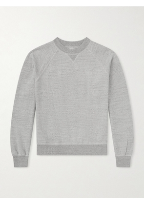 Drake's - Logo-Embroidered Cotton-Jersey Sweatshirt - Men - Gray - S