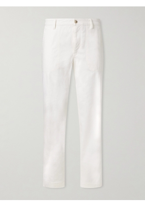 Canali - Straight-Leg Cotton-Blend Twill Trousers - Men - Neutrals - IT 46