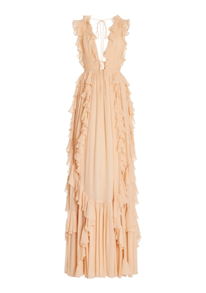 Ulla Johnson Florella Ruffled Silk Gown - Moda Operandi