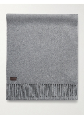 Canali - Fringed Cashmere Scarf - Men - Gray