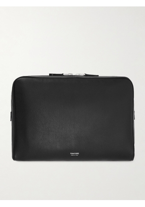 TOM FORD - Full-Grain Leather Pouch - Men - Black