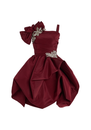 Oscar de la Renta Embellished Silk Cocktail Dress - Moda Operandi