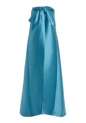 Bernadette Jacques Bow-Detailed Strapless Satin Maxi Dress - Moda Operandi