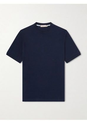 Canali - Cotton-Piqué T-Shirt - Men - Blue - IT 46
