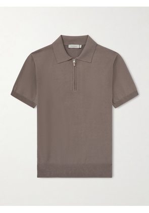 Canali - Cotton-Jersey Polo Shirt - Men - Brown - IT 46