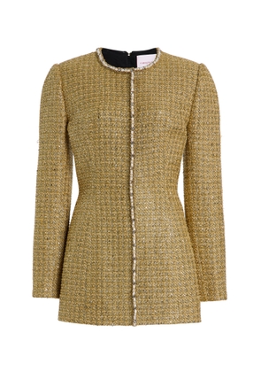 Carolina Herrera Embellished Lurex Tweed Jacket - Moda Operandi