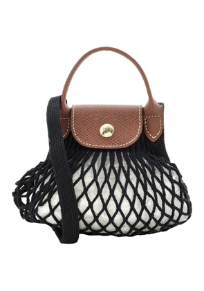 Longchamp Filet Mesh Le Pliage XS Bag In Black