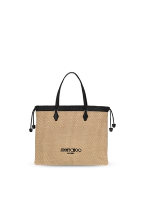 Jimmy Choo Drawstring Logo Embroidered Tote Bag