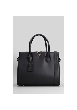 Via Roma 15 Tote In Black Leather