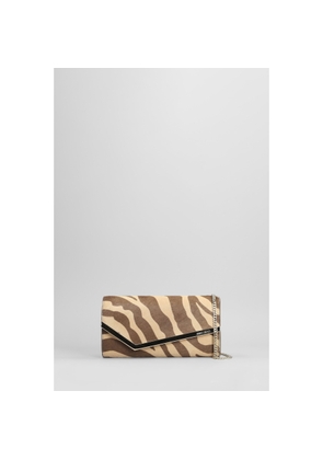 Jimmy Choo Emmie Clutch In Beige Pony Skin