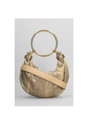 Chloe Hobo Bag Shoulder Bag In Beige Leather