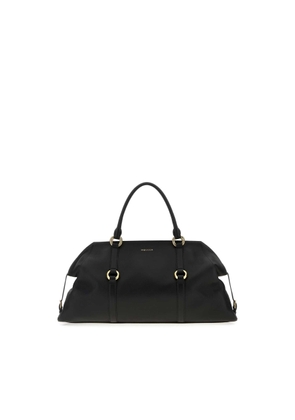 Alexander Mcqueen Black Leather Farringdon Maxi Handbag
