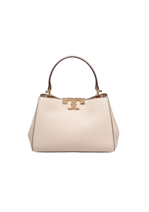 Tory Burch Eleanor Mini Satchel In Hammered Leather Stone Color