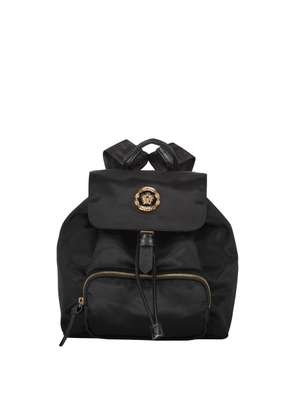 Versace Logo Detail Nylon Backpack