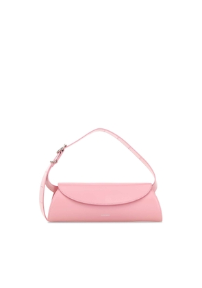 Jil Sander Pink Leather Small Cannolo Crossbody Bag