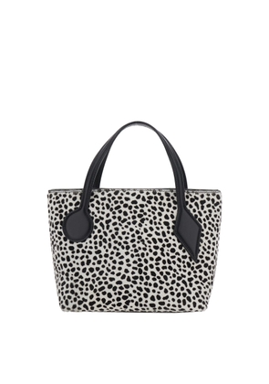 Little Liffner Sprout Black And White Shoulder Bag With All-Over Animal Motif In Leather