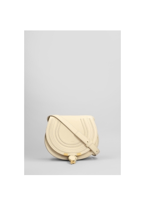 Chloe Marcie Small Shoulder Bag In Beige Leather