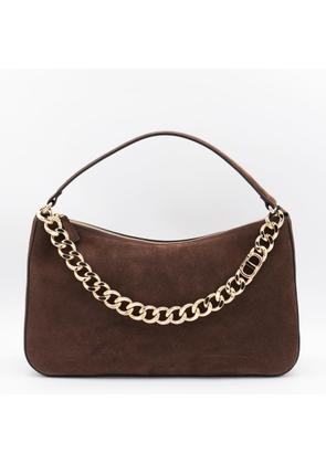 Twinset Dark Brown Leather Liliane Shoulder Bag