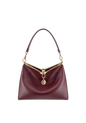 Etro Medium Vela Bordeaux Shoulder Bag With Logo And Pegasus Charm In Leather Woman