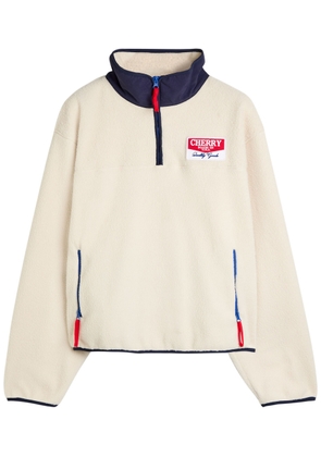 Cherry Los Angeles Racing Logo-appliquéd Half-zip Fleece - Cream - M
