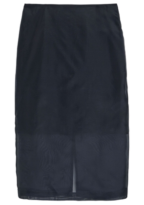 Polo Ralph Lauren Silk-organza Midi Skirt - Navy - 10 (UK14 / L)